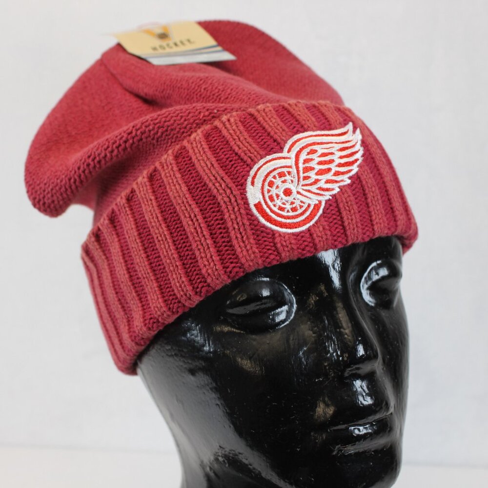 Detroit Red Wings x Retro Sport Brand-Unisex Faded Red Cuffed Knit Beanie Hat